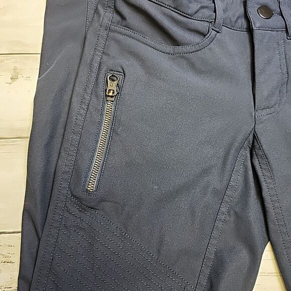 Lululemon Athletica Commuter Travel Chino Zipper Pants Pockets Indigo Womens Sz4 - Picture 5 of 16